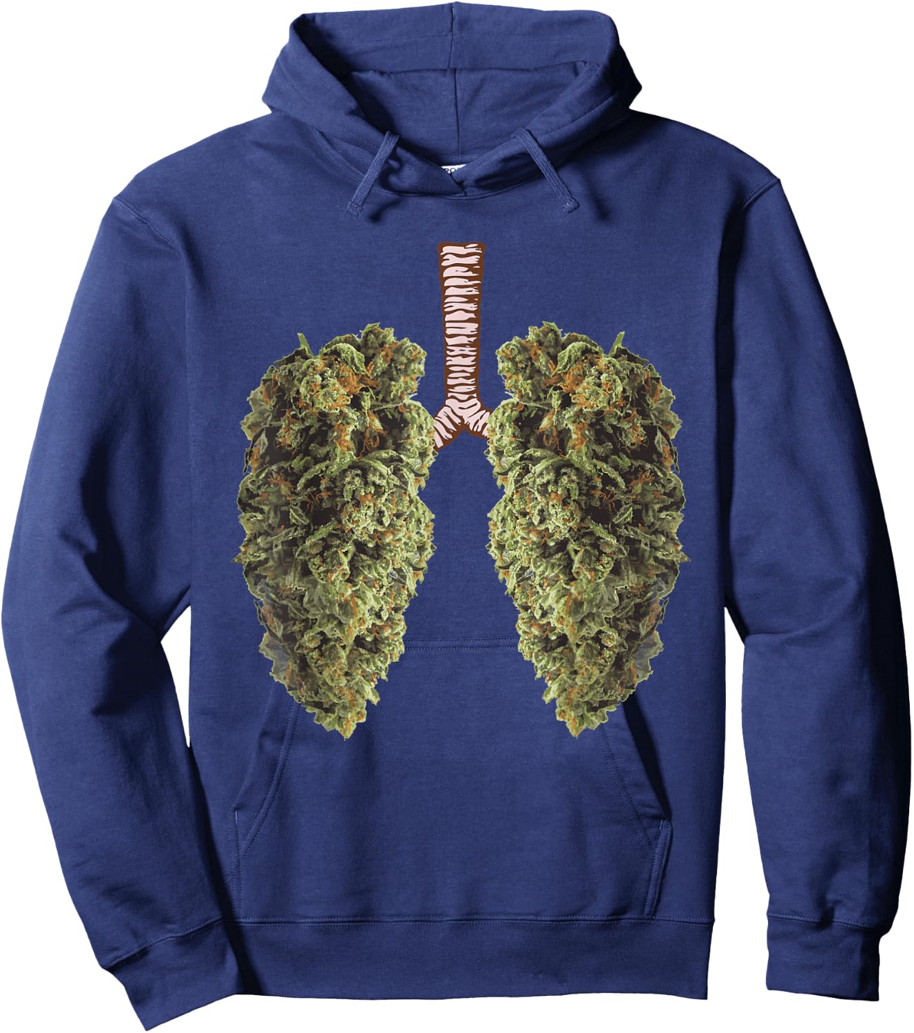 Funny Weed Lung Marijuana Bud - THC Lung Hoodie - Hoodie | Navy