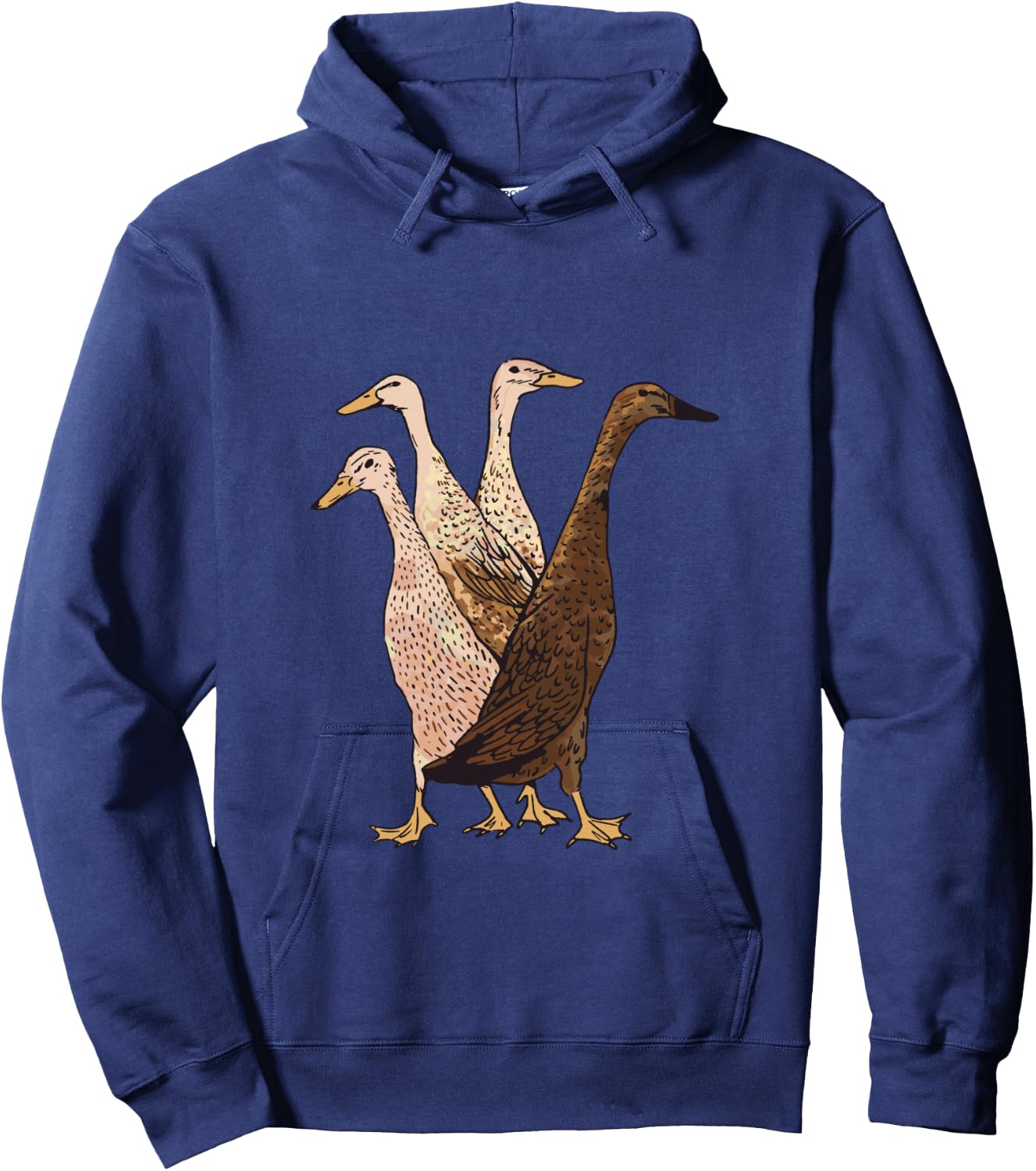 Running Duck Indian Runner duck Hoodie - Hoodie | Navy