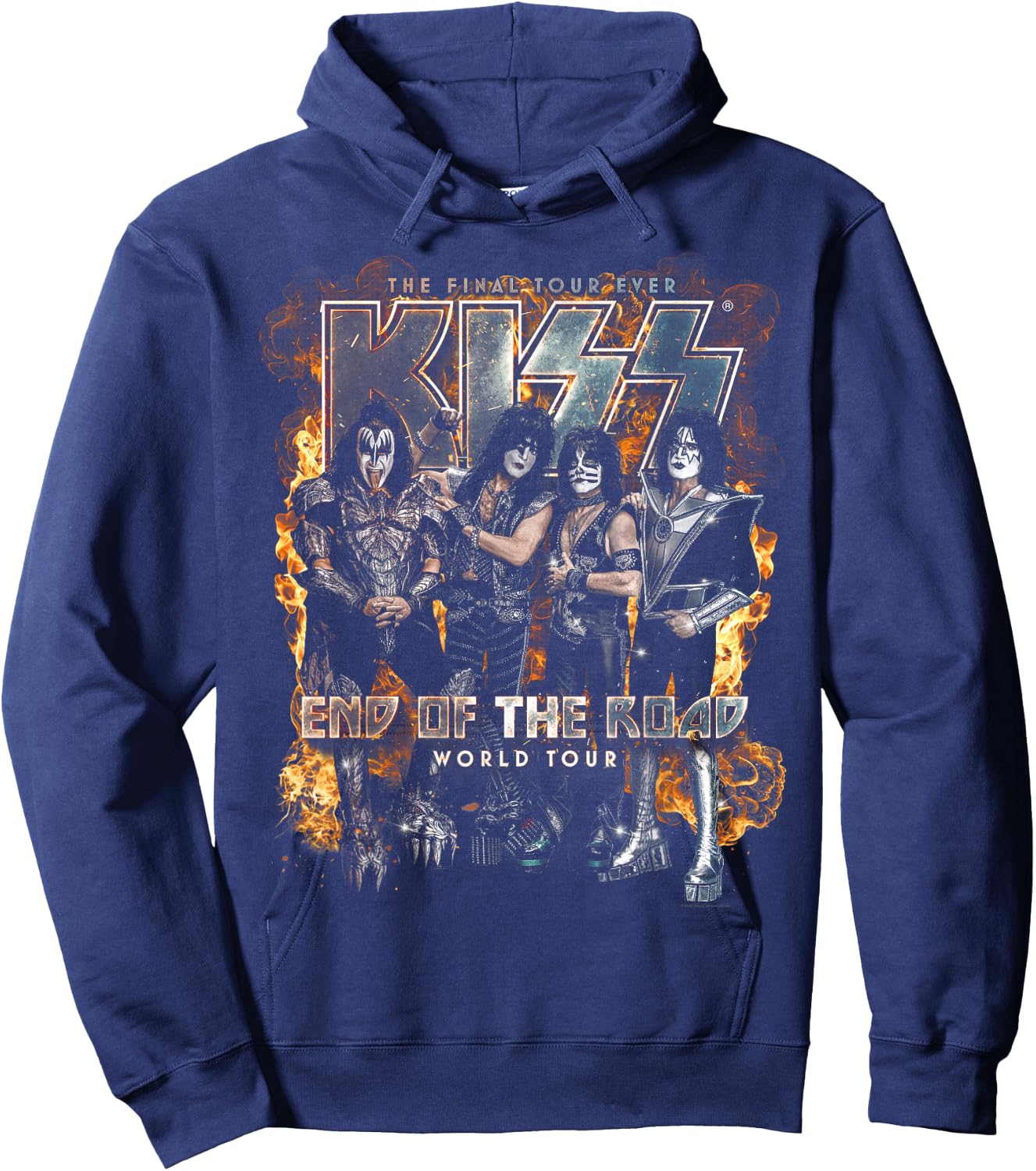 KISS - End of The Road Tour Event Small Hoodie - Hoodie | Navy