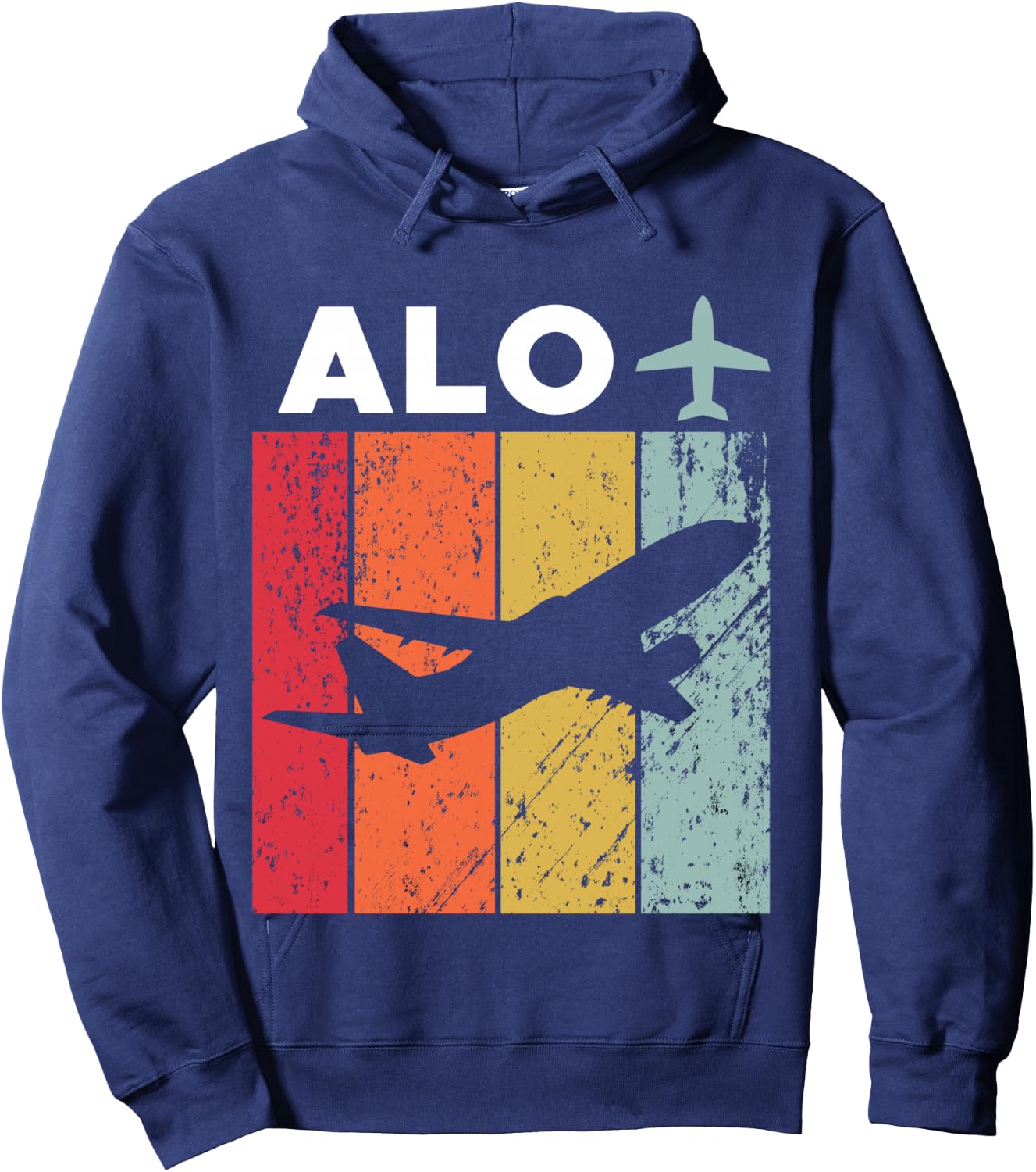 Long Sleeve T-Shirt Hoodie - Hoodie | Navy