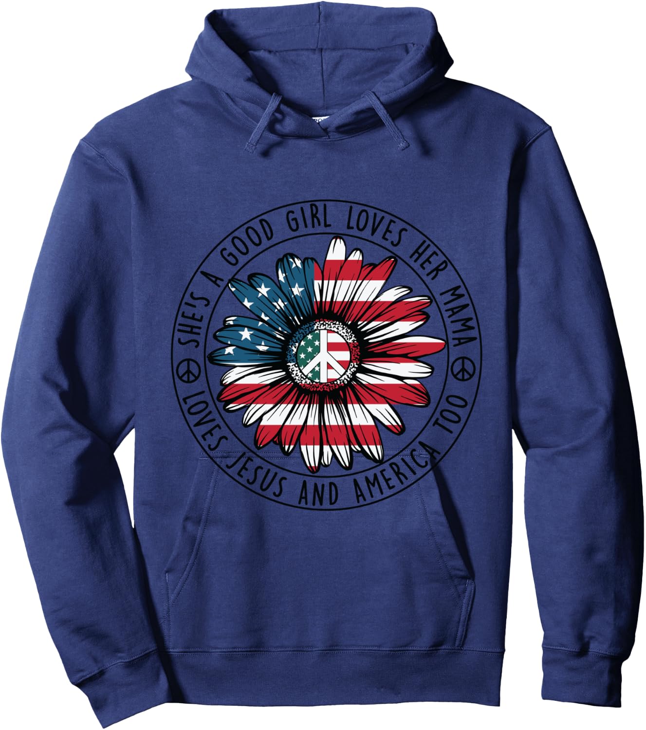 She's a Good Girl Loves her Mama Hoodie - Hoodie | Navy