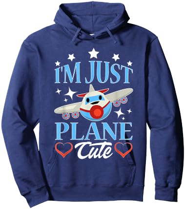I'm Just Plane Cute Airplane For Kids Hoodie - Hoodie | Navy