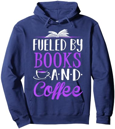 Fueled by Books and Coffee Librarian Hoodie - Hoodie | Navy