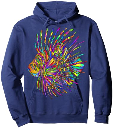 Colorful Lionfish Lion Fish Hoodie - Hoodie | Navy