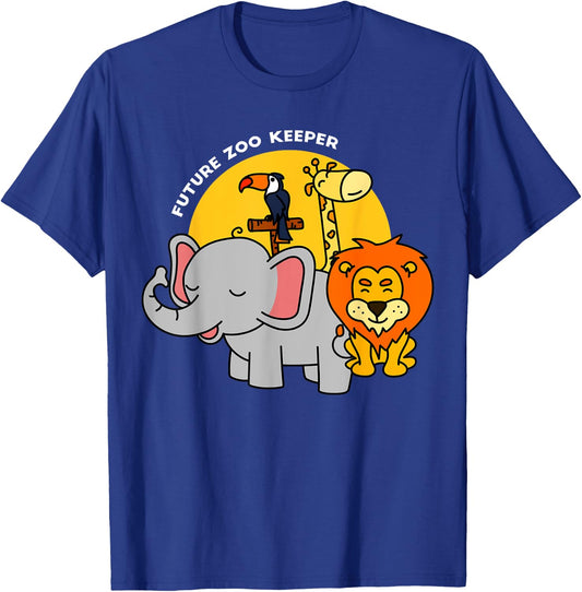 Future Zoo Keeper African Safari Boys Girls Shirt Gift T-Shirt - T-Shirt | Royal