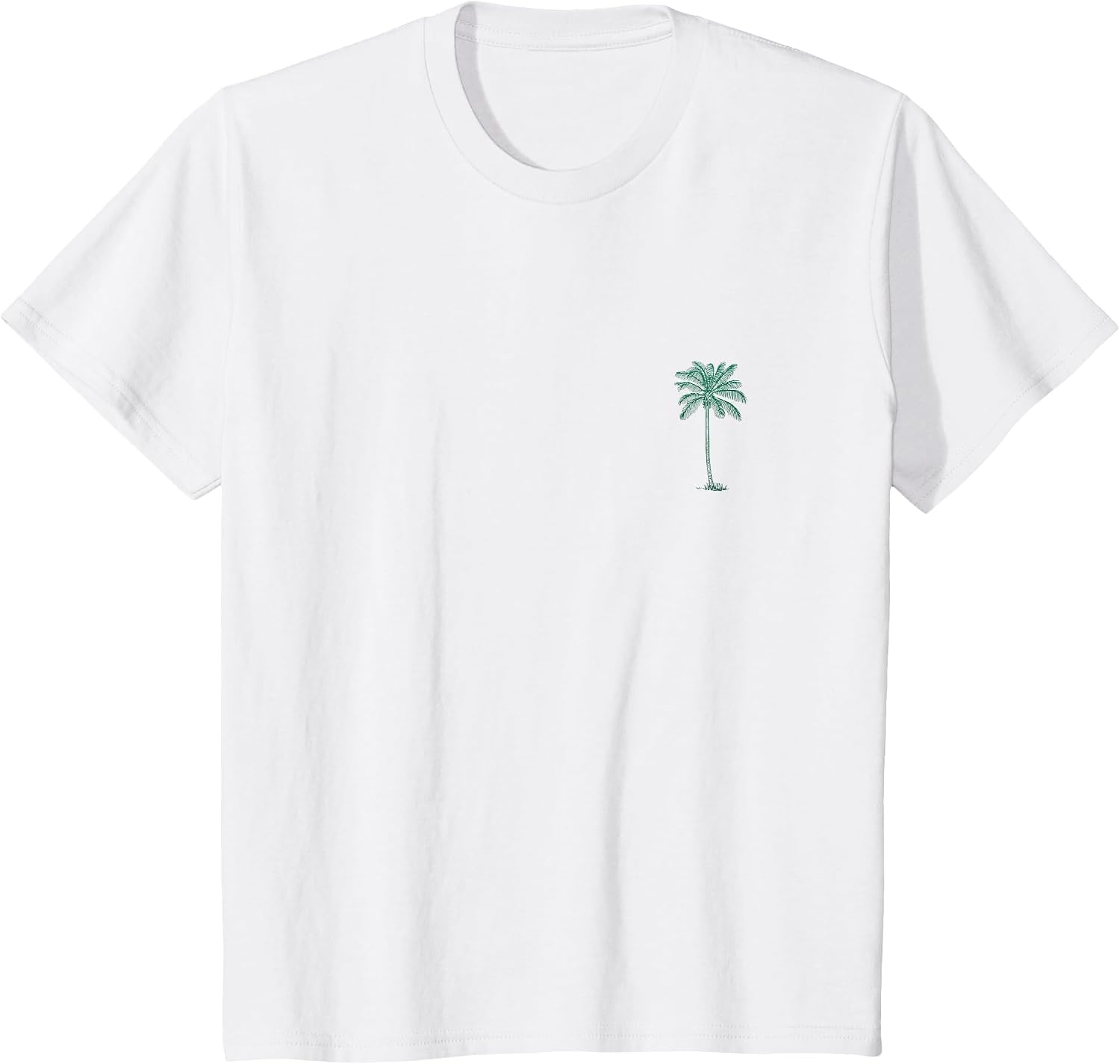Vintage Hawaiian Palm Tree Beach Tropical Island Pocket Logo
