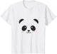 Vintage Funny Lovely Panda Bear Face Design in Black & White