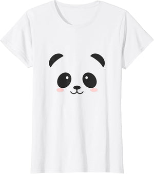 Vintage Funny Lovely Panda Bear Face Design in Black & White