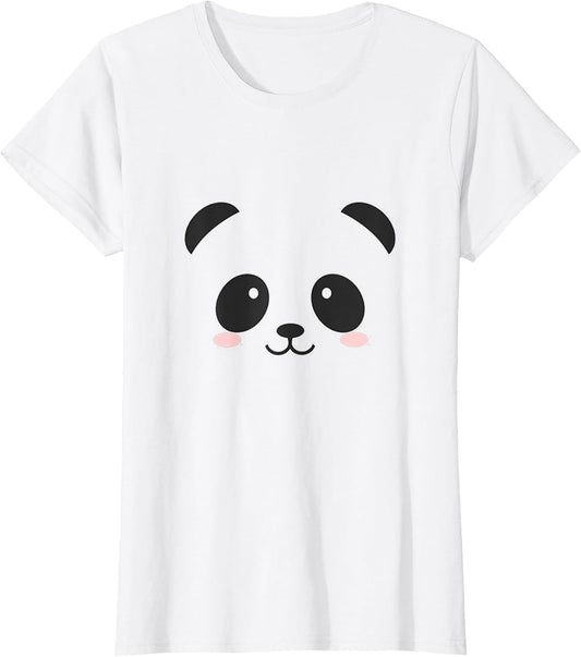 Vintage Funny Lovely Panda Bear Face Design in Black & White