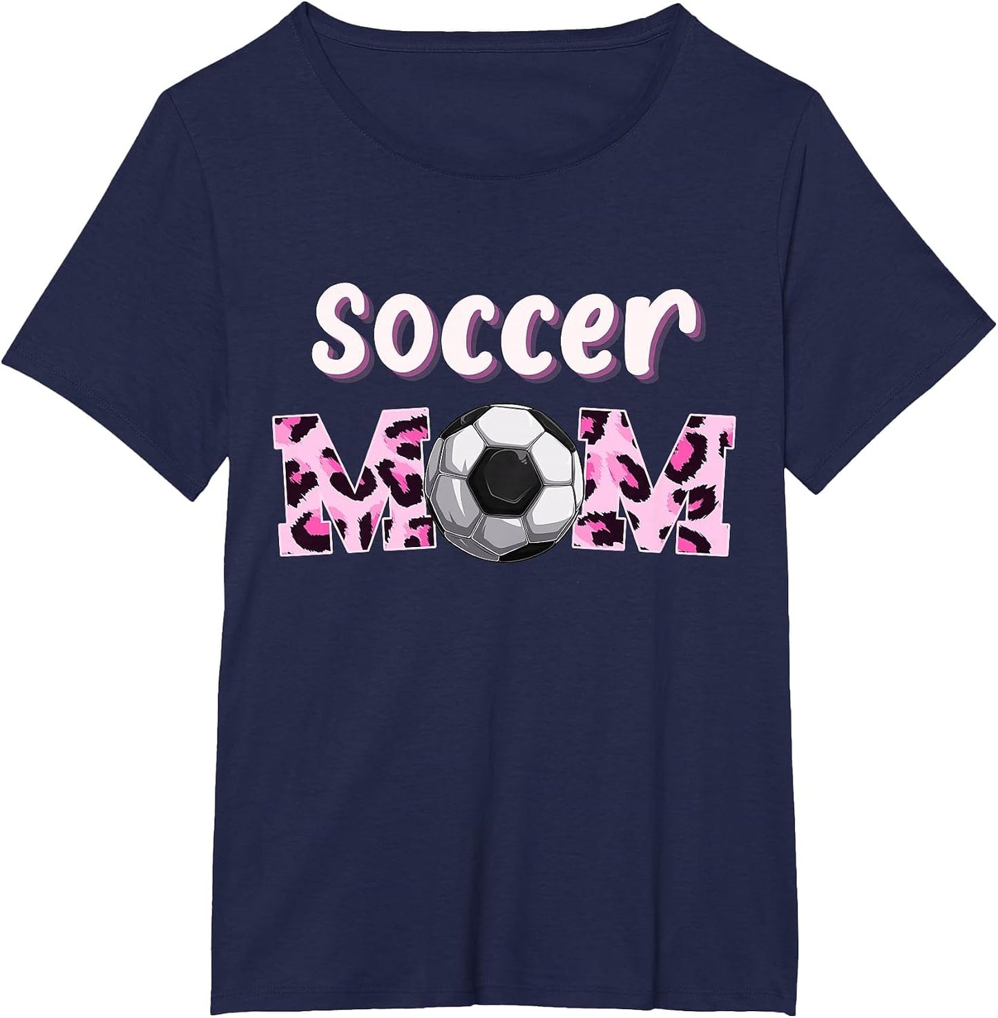 Soccer Mom Mama Soccer Lover Pink Leopard Cheetah Print Cute
