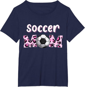 Soccer Mom Mama Soccer Lover Pink Leopard Cheetah Print Cute