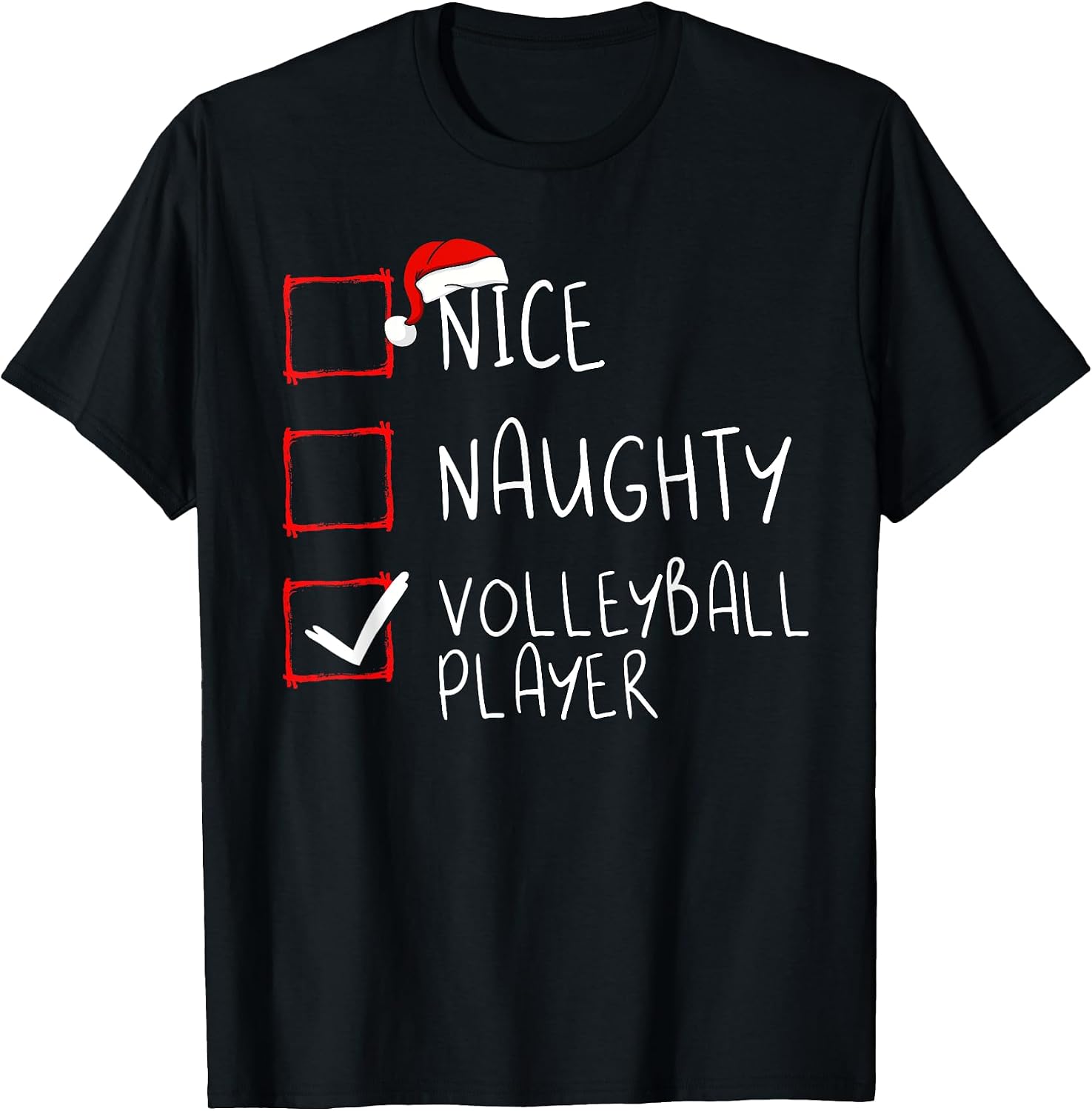 Nice Naughty Volleyball Player List Christmas Santa Claus