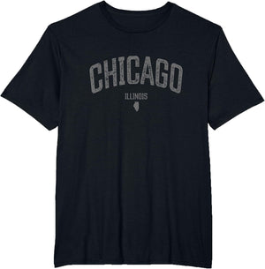 Chicago Illinois Vintage Distressed Illinois Chicago