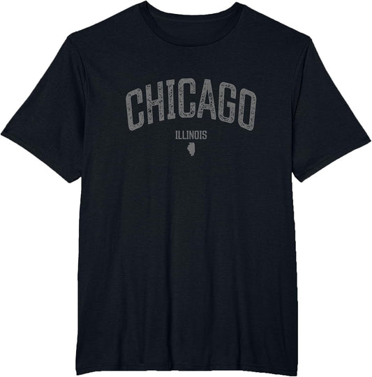Chicago Illinois Vintage Distressed Illinois Chicago
