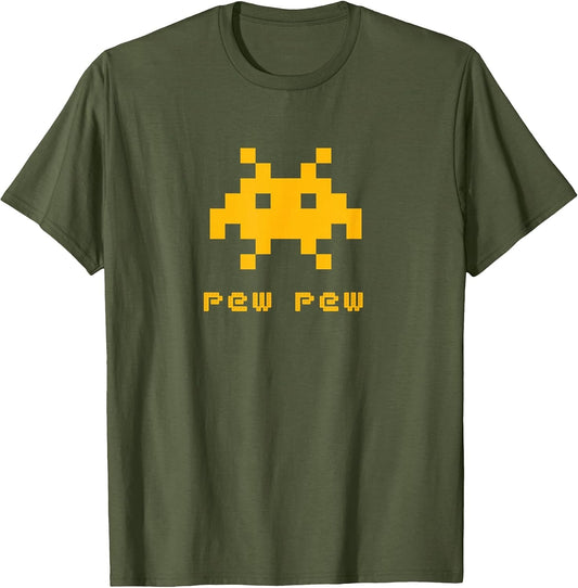 Space Alien Invaders 8-bit Retro UFO Video Gamer