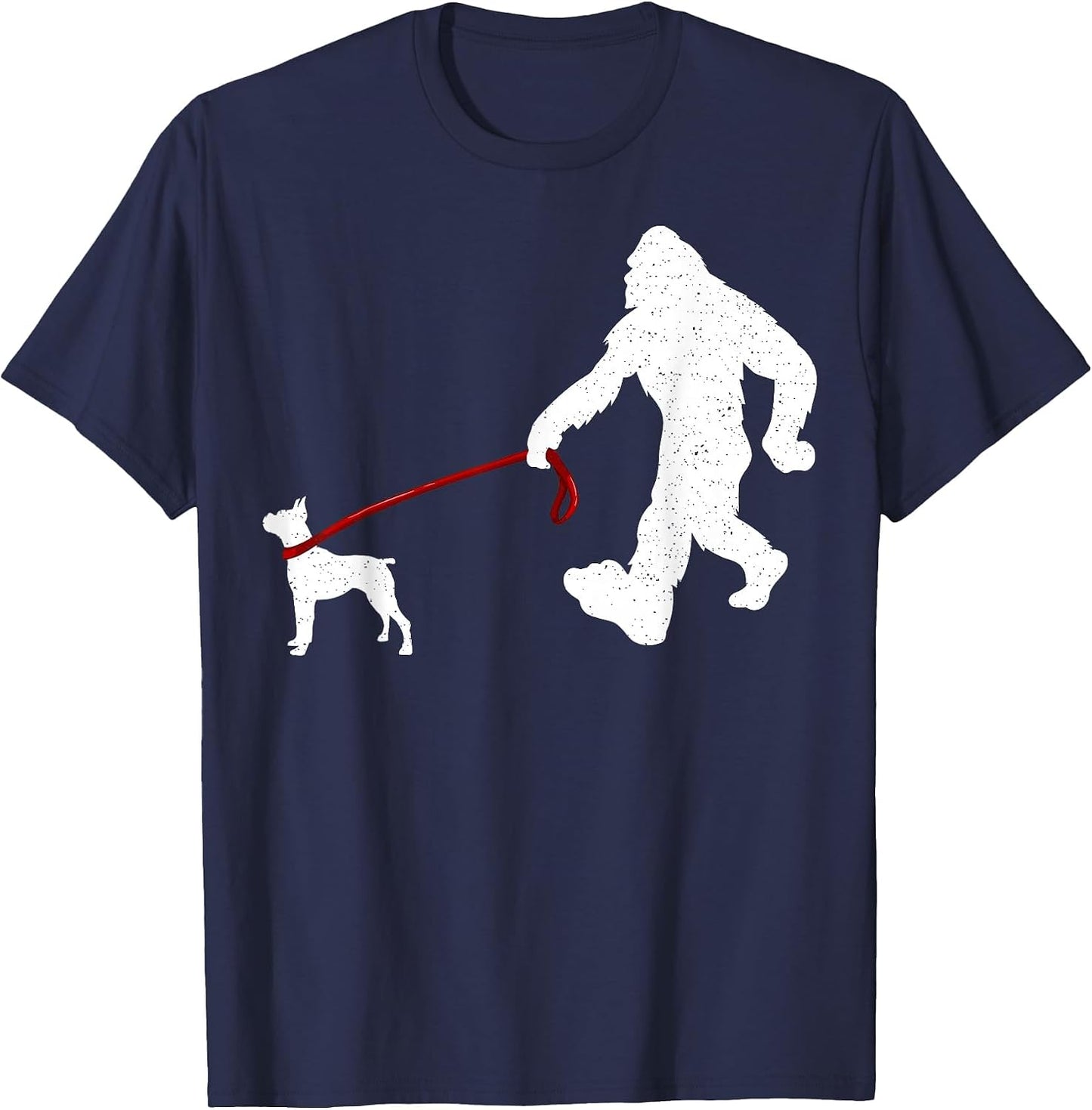 Funny Bigfoot Walking with Boxer Dog - Bigfoot Boxer Lover