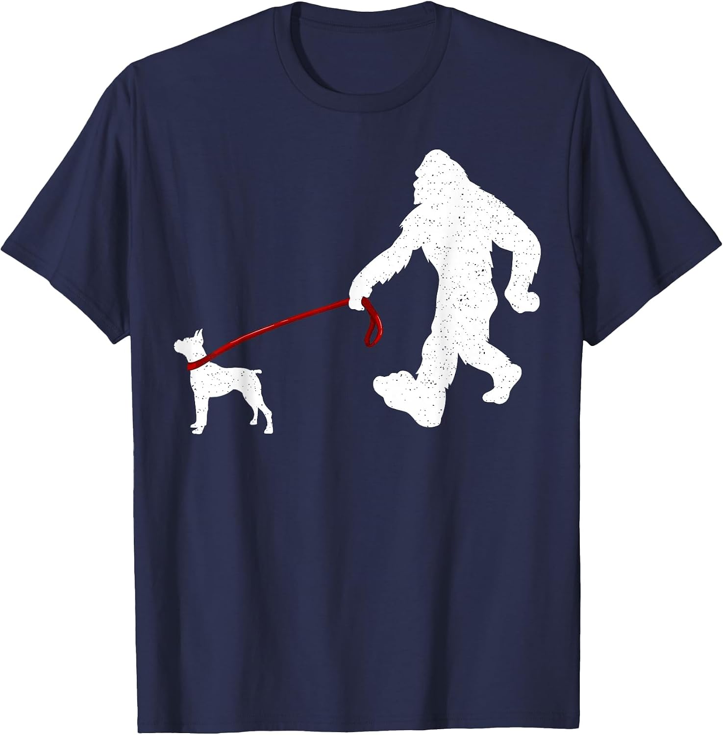 Funny Bigfoot Walking with Boxer Dog - Bigfoot Boxer Lover