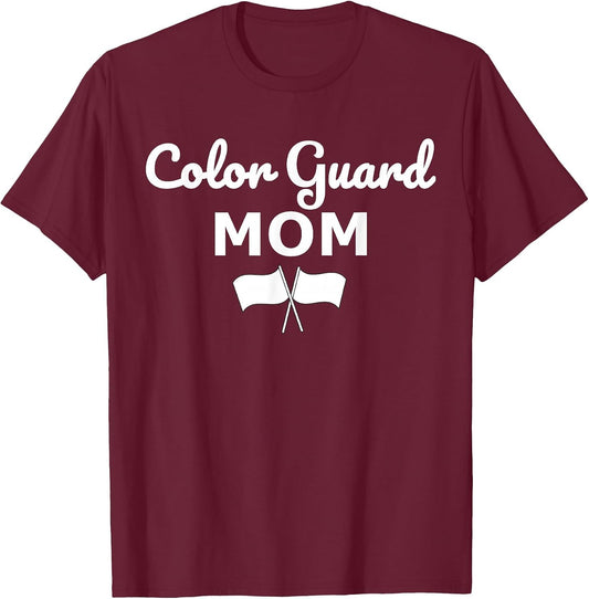 Beautiful Script Color Guard Mom Shirts
