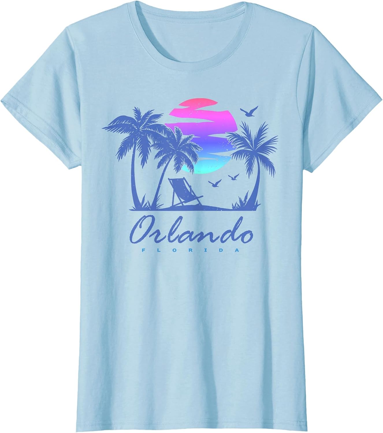 Orlando Florida Family Vacation Trip Retro Vintage Sunset