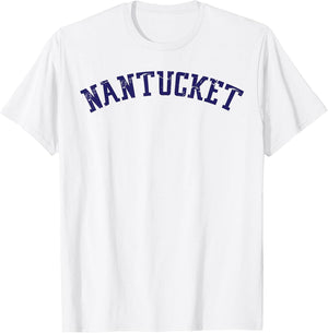 Classic Nantucket with Distressed Lettering Across Chest