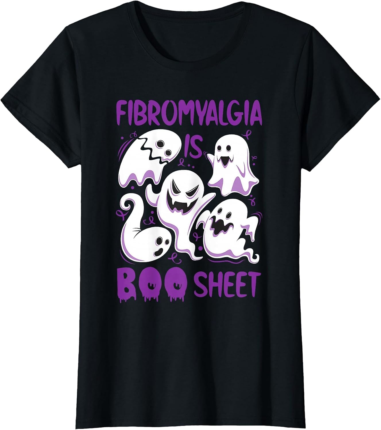 Fibromyalgia is Boo Sheet Purple Boos Funny Halloween Ghost