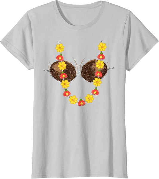 Hawaiian Coconut Bra Shirt | Cool Tropical Coco Gift