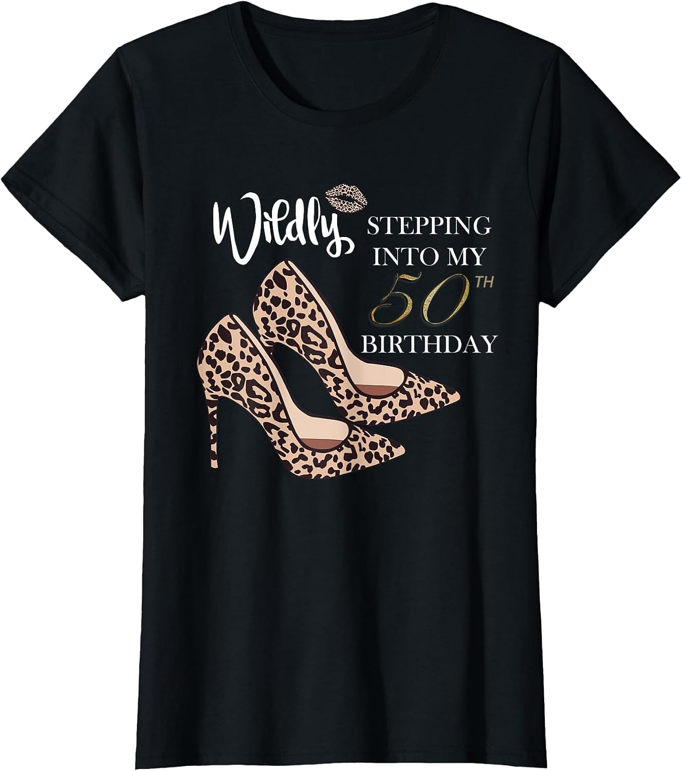 Stepping Into My 50th Birthday Leopard Print Cheetah Heels