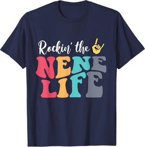 Retro Vintage Rockin' The Nene Life Birthday Mother's Day