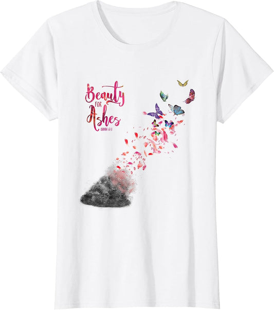 Christian Bible Verse Quote Isaiah 61:3 Beauty for Ashes