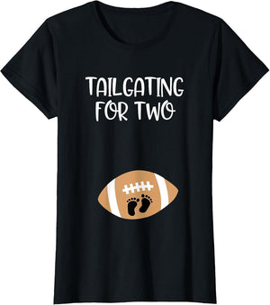 Tailgating for Two Football Game Day Pregnant Expecting Mom