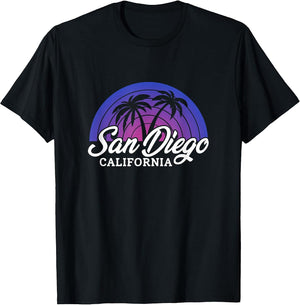 San Diego California Palm Trees Surfing Summer Vacation