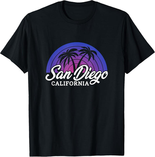 San Diego California Palm Trees Surfing Summer Vacation