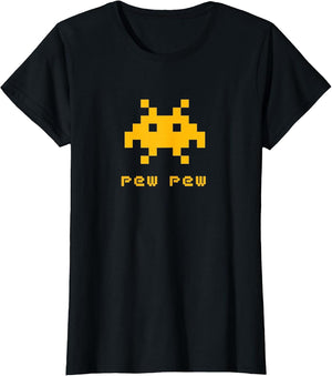 Space Alien Invaders 8-bit Retro UFO Video Gamer