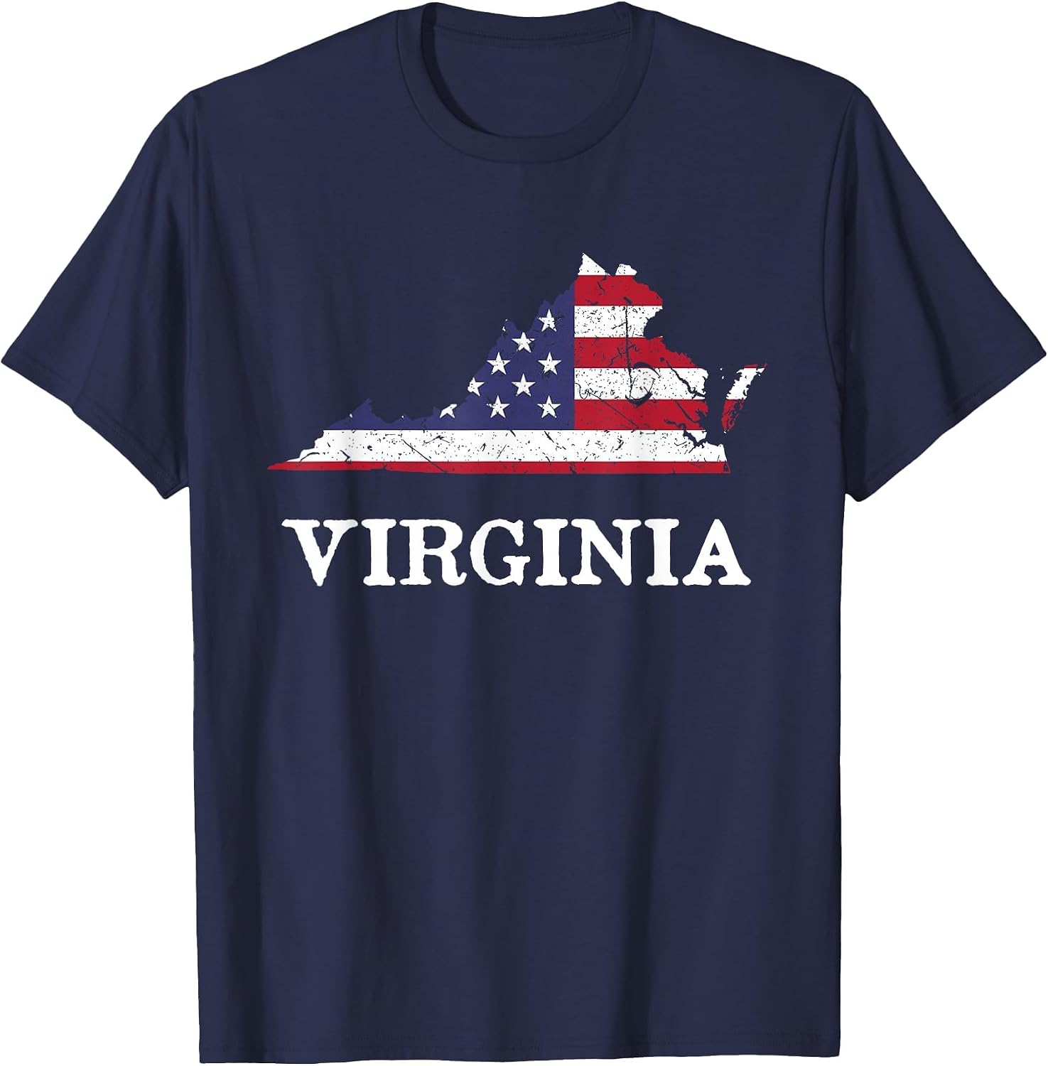 Virginia Map State American Flag 4th of July Pride