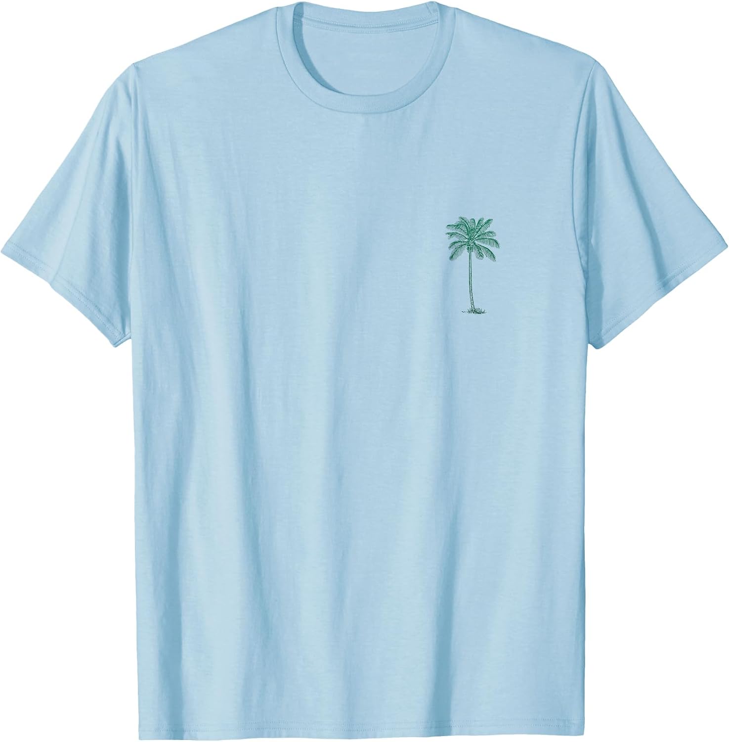 Vintage Hawaiian Palm Tree Beach Tropical Island Pocket Logo
