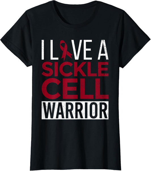 I Love a Sickle Cell Warrior Awareness Month Ribbon