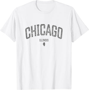 Chicago Illinois Vintage Distressed Illinois Chicago