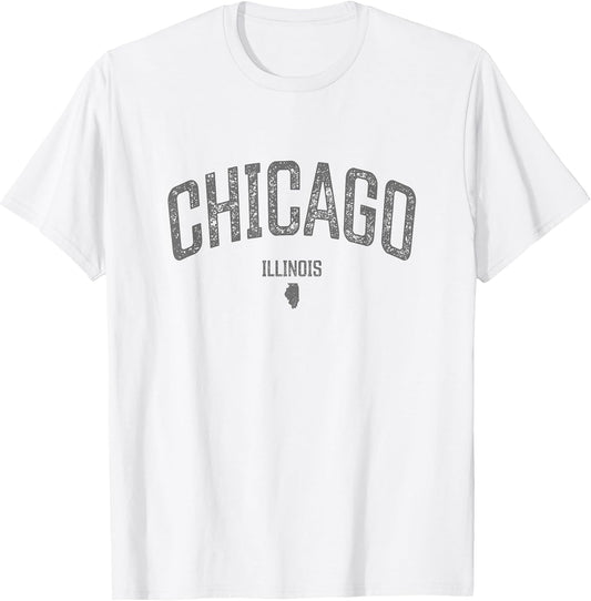 Chicago Illinois Vintage Distressed Illinois Chicago