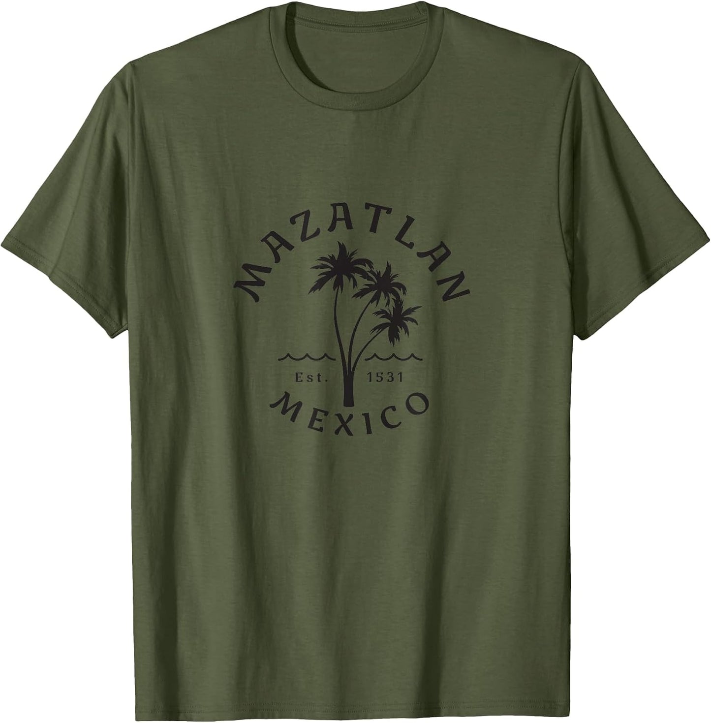 Retro Cool Mazatlan Palm Tree Novelty Art Surf Souvenir