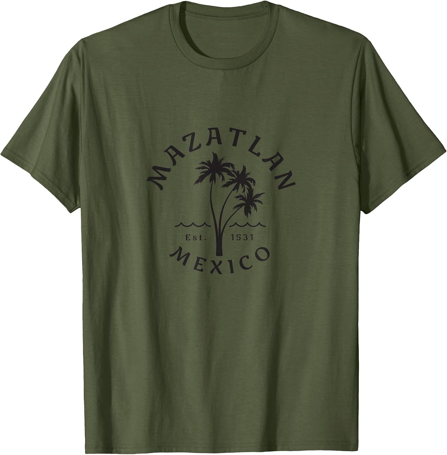 Retro Cool Mazatlan Palm Tree Novelty Art Surf Souvenir