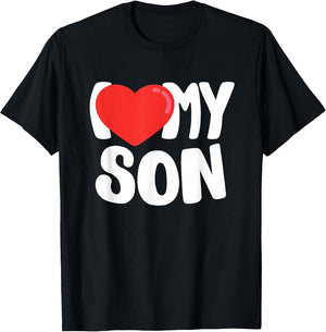 I Love My Son with Large Red Heart