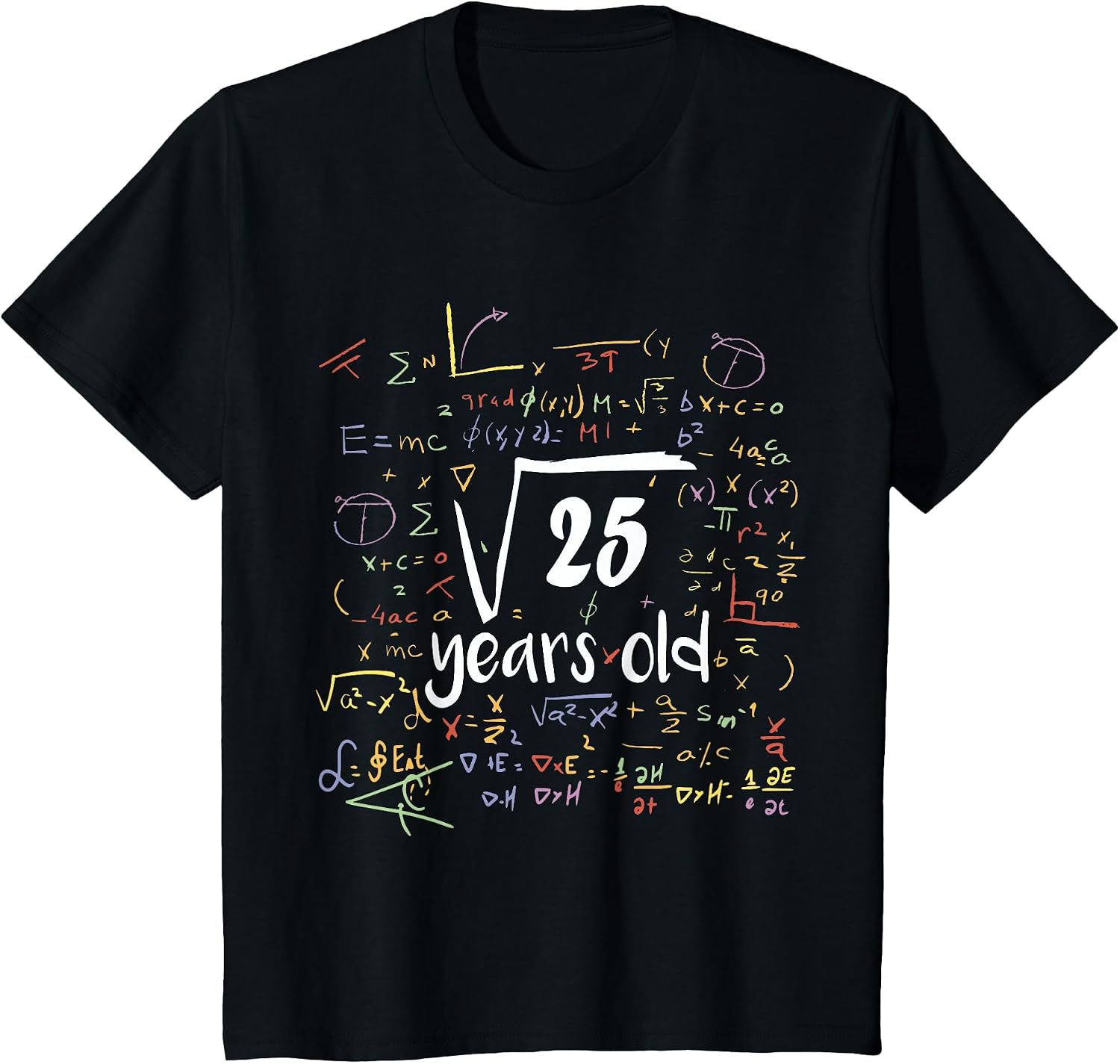 Square Root Of 25 - 5th Birthday 5 Year Old Math Bday