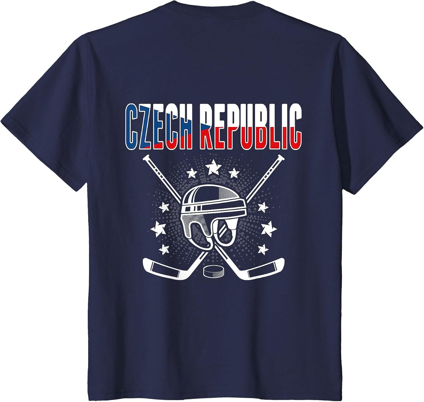 Czech Republic Ice Hockey Fans Jersey Czech Flag Puck Sticks