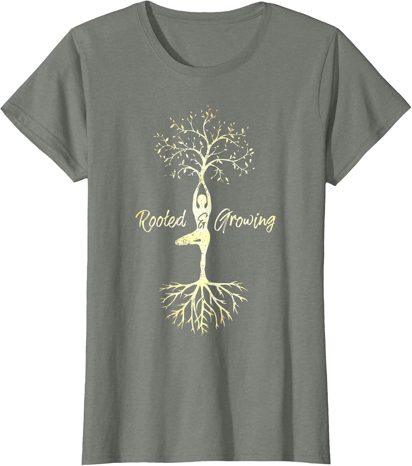 Yoga Tree of Life with Sayings Vriksasana Hatha Pose