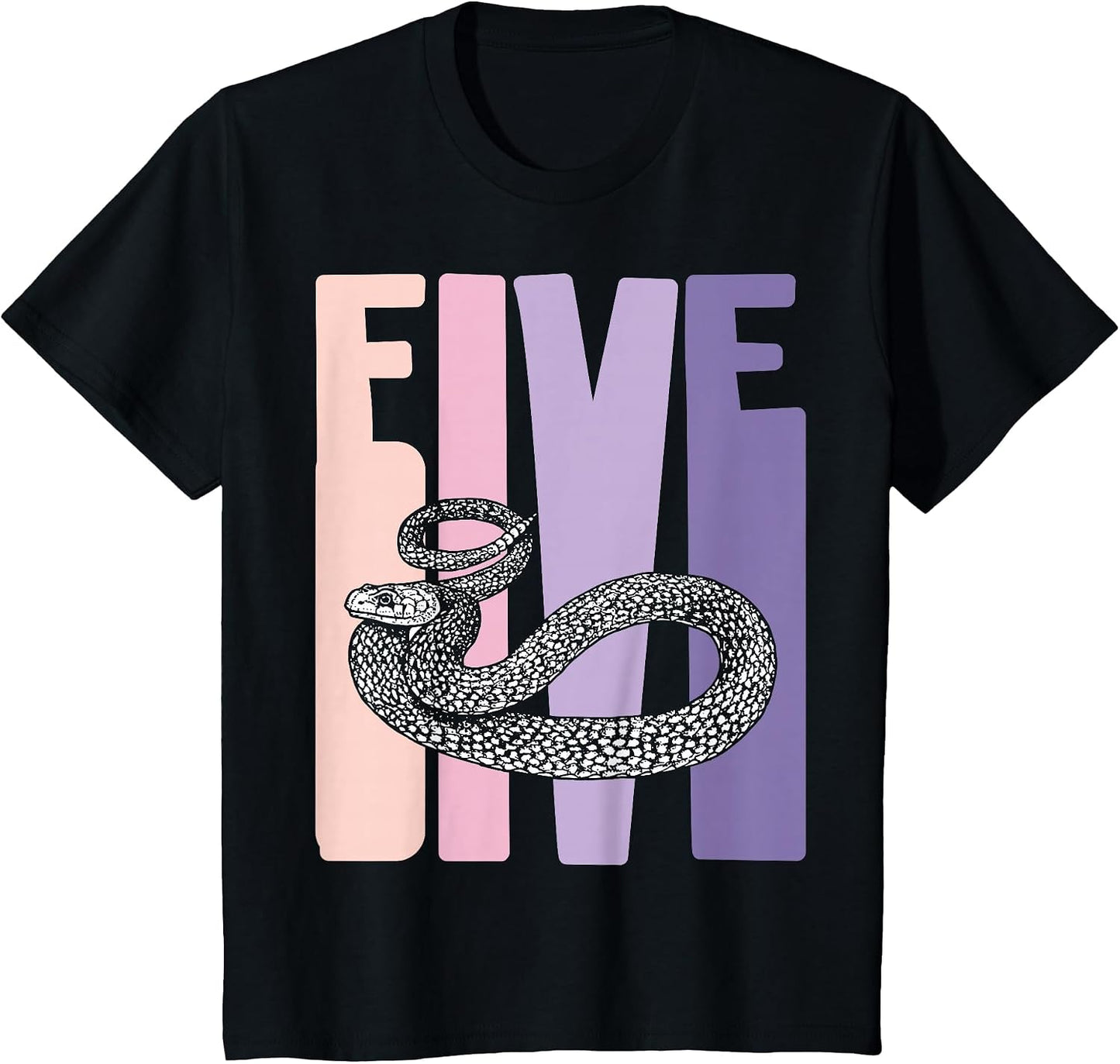 Kids 5th Birthday Girl Snake Lover Pet Reptile 5 Years Old