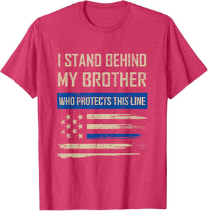 Law Enforcement Police Brother Family Blue Thin Line Flag