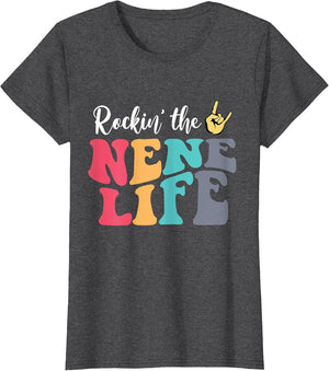 Retro Vintage Rockin' The Nene Life Birthday Mother's Day