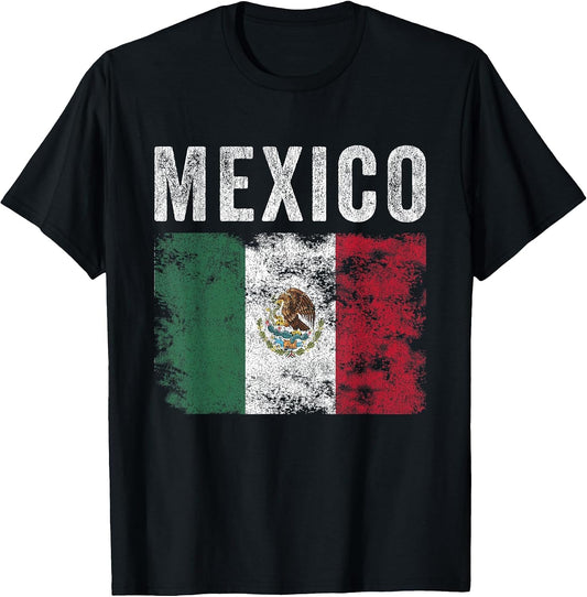 Mexico Flag Distressed - Men Women Kids - Mexican Flag