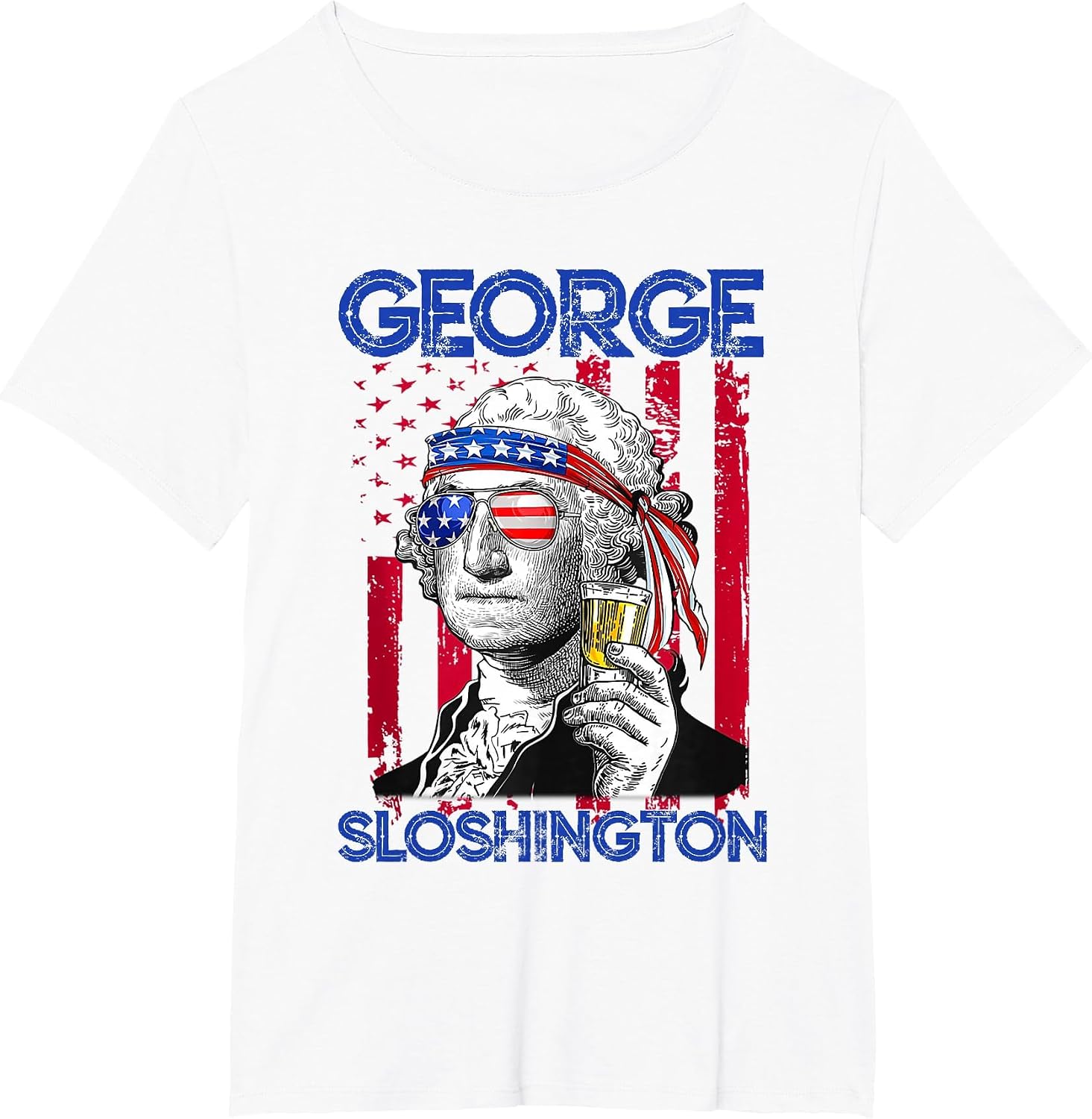 George Sloshington America Flag Beer George Washington Shirt