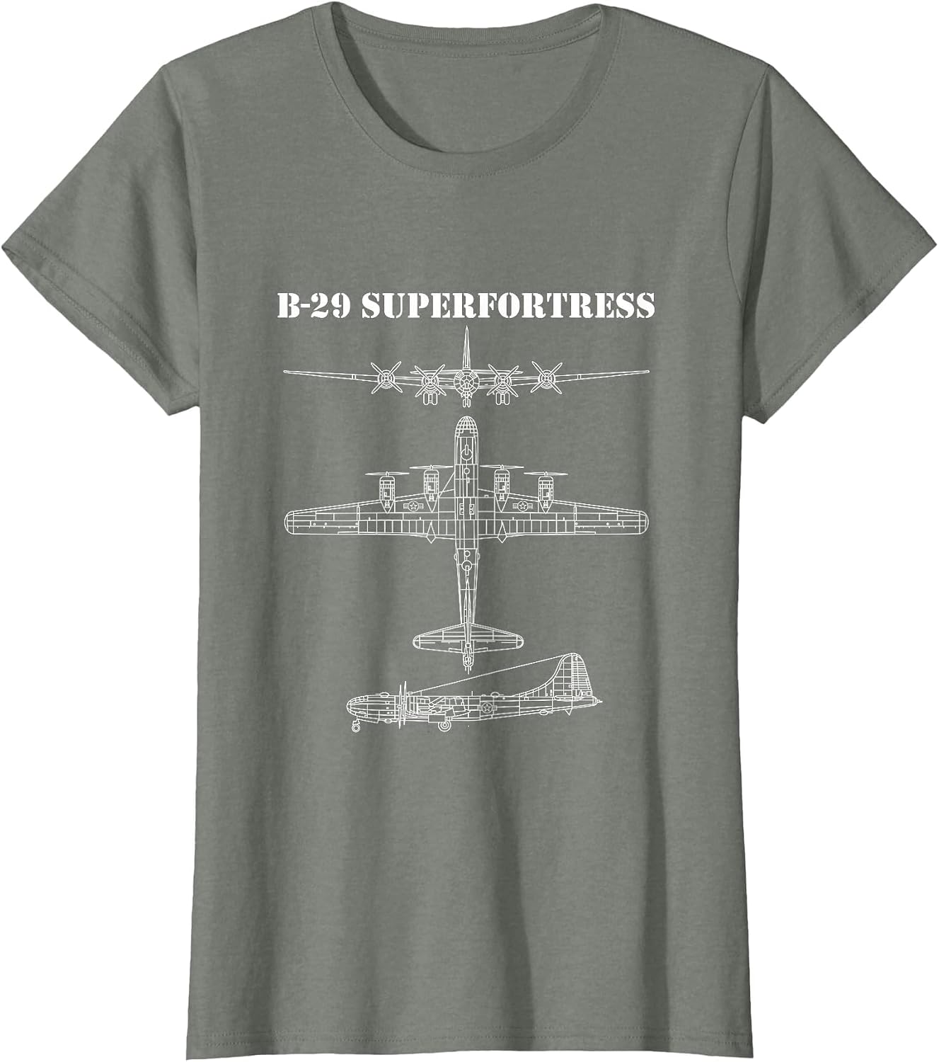 B-29 Superfortress Aircraft Schematic WW2 Bomber B29